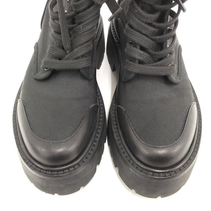 Celine Balki Boots Triomphe Nylon Canvas Black — view 7