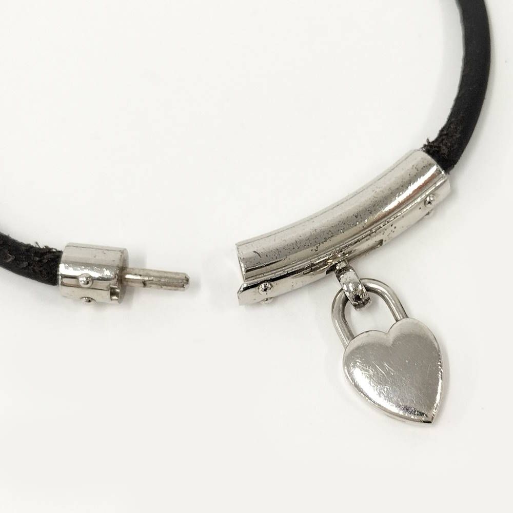 Hermes Bracelet Fantasy Heart Silver Color Black Plated — view 3