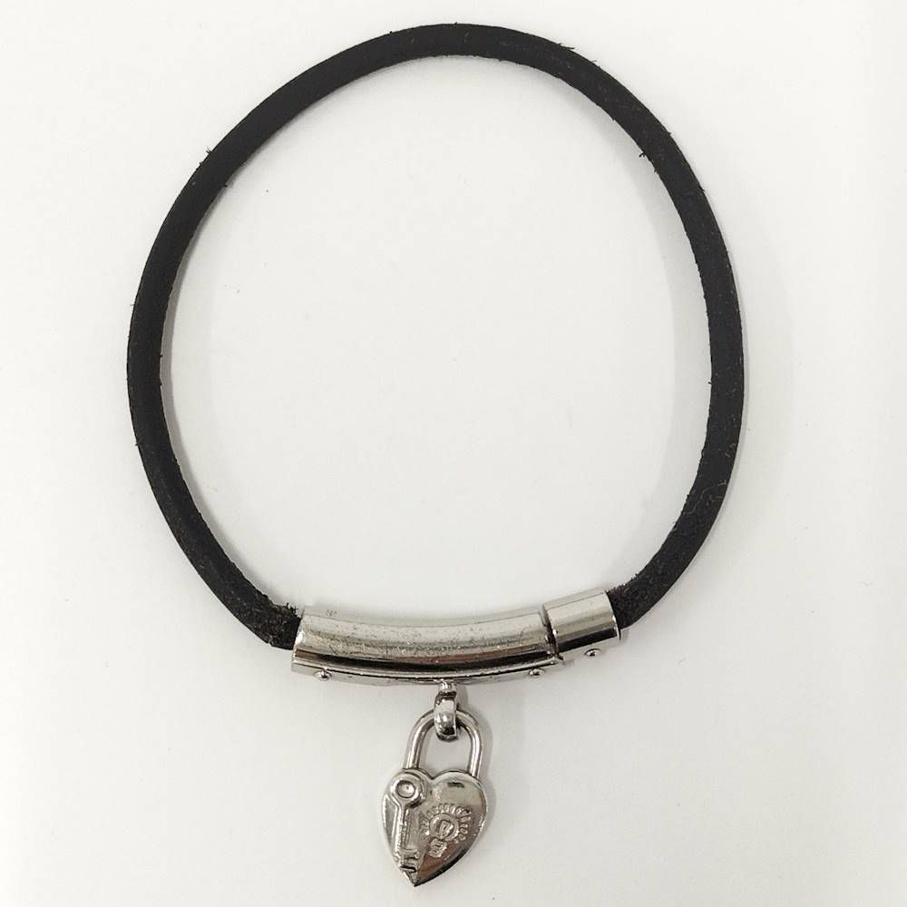 Hermes Bracelet Fantasy Heart Silver Color Black Plated — view 4
