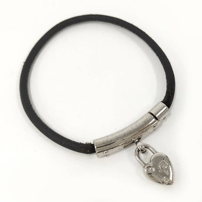 Hermes Bracelet Fantasy Heart Silver Color Black Plated