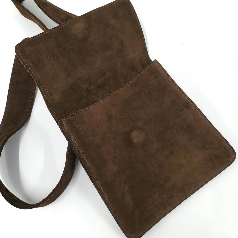 Chanel Shoulder Bag Suede Brown — view 6