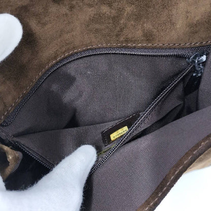 Chanel Shoulder Bag Suede Brown — view 7