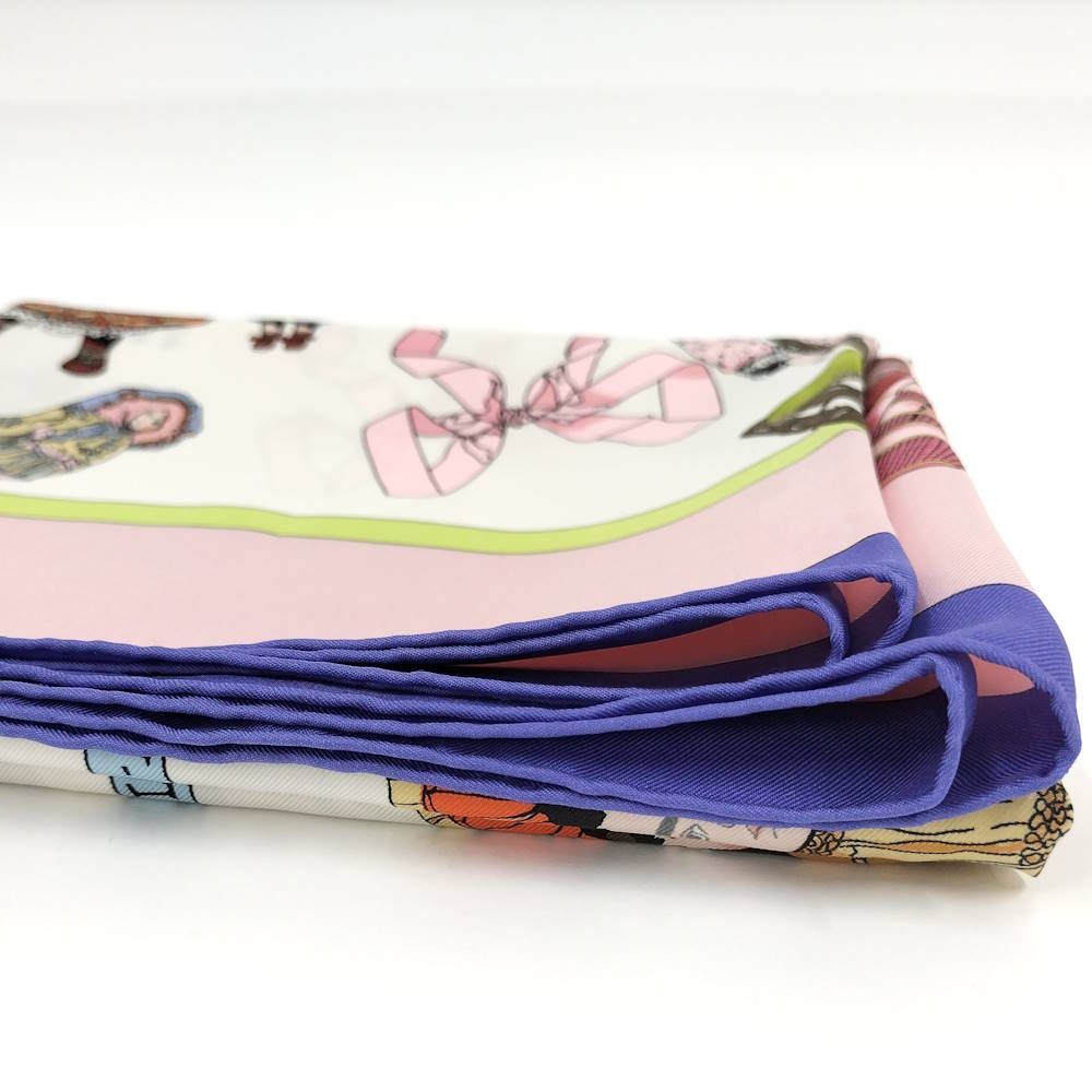 Hermes Scarf Carre 90 Hello Dolly Multicolor Pink — view 4