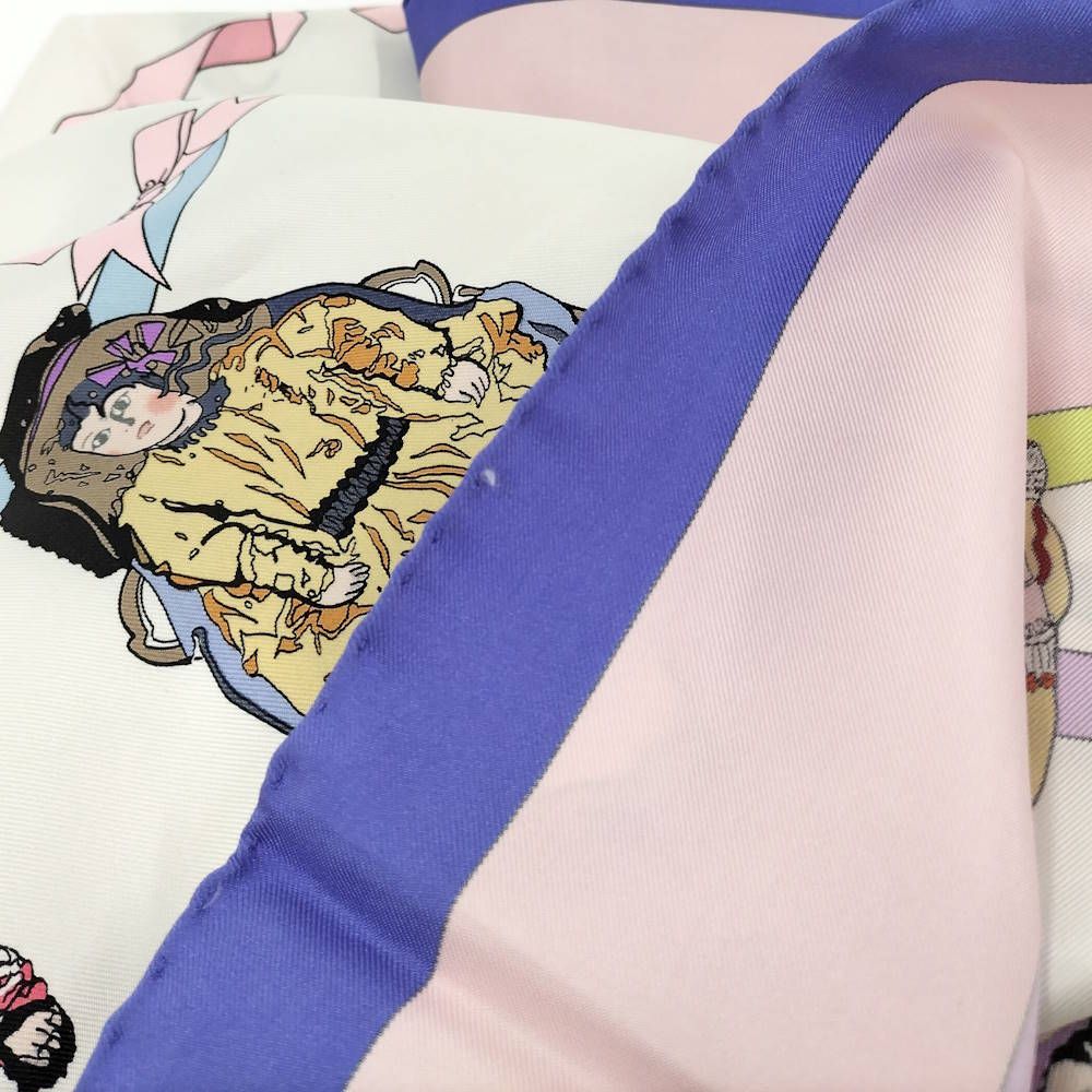 Hermes Scarf Carre 90 Hello Dolly Multicolor Pink — view 7