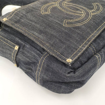 Chanel Sparkling Denim CC Logo Messenger Bag — view 3
