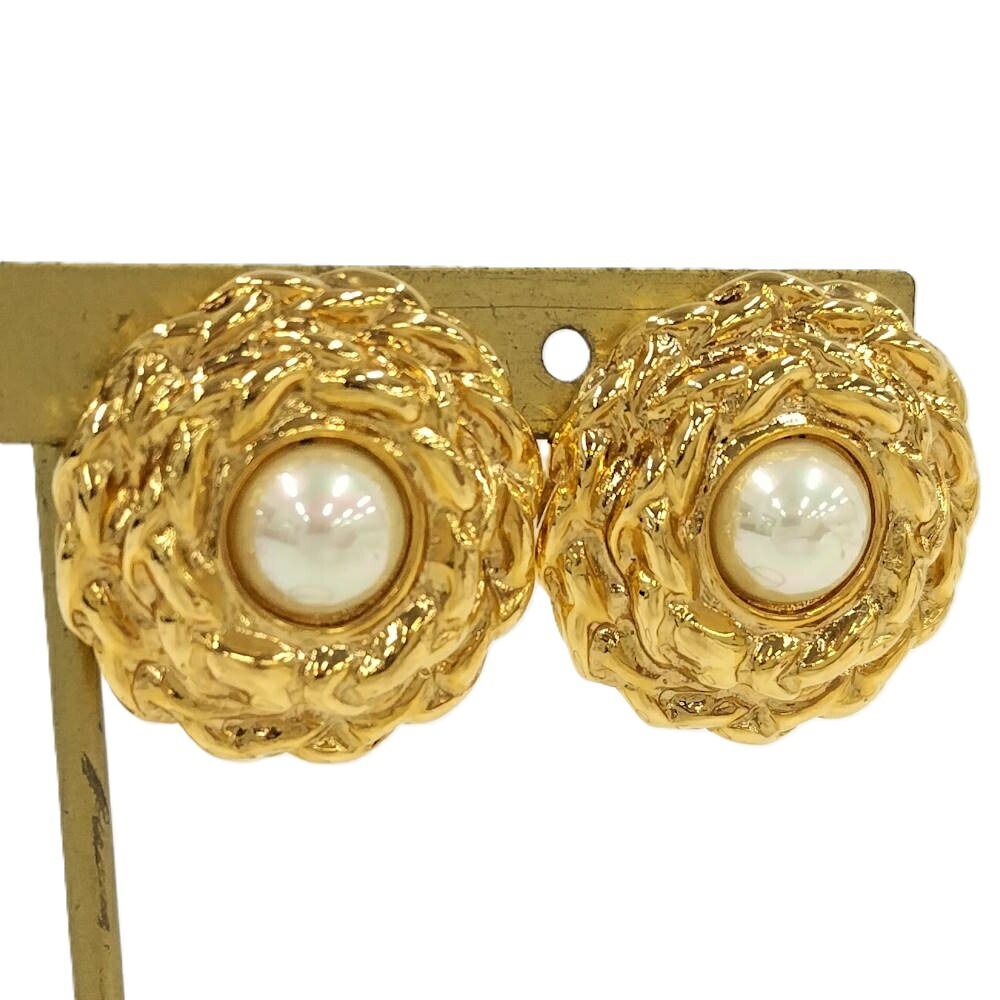 Saint Laurent Earrings Costume Pearl