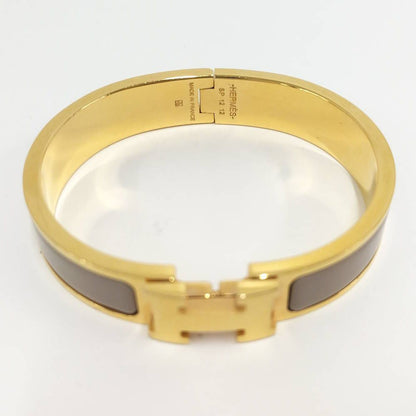 Hermes Clic Clac Bracelet Plated Gold Gray — view 6