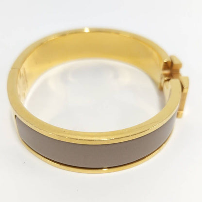Hermes Clic Clac Bracelet Plated Gold Gray — view 4