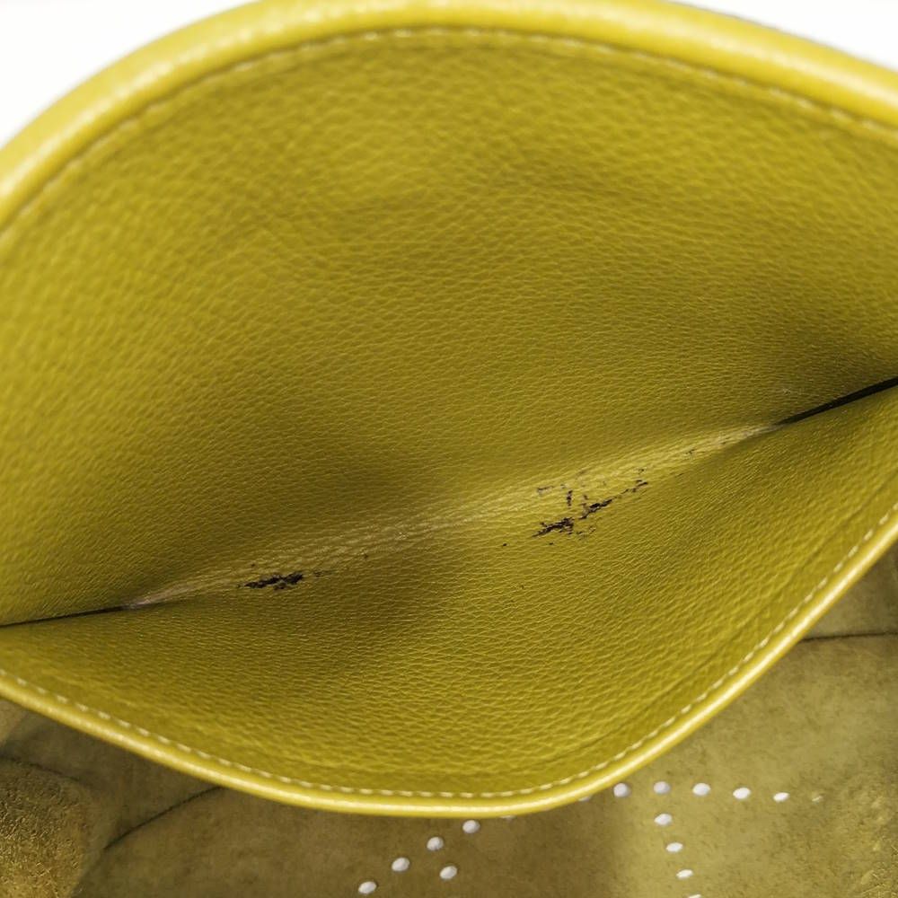 Hermes Evelyne Anise Green Silver Taurillon Clemence Shoulder Bag — view 8