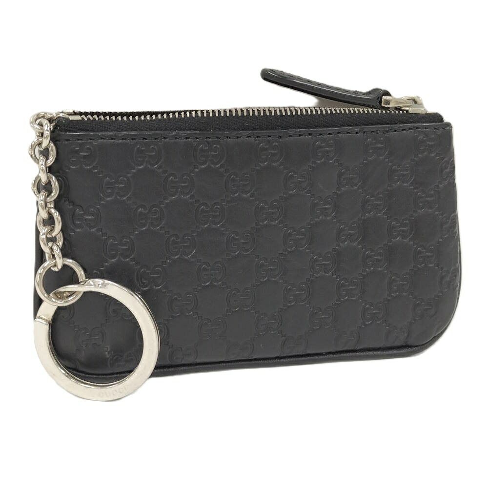 Gucci Coin Case Guccissima Leather Black