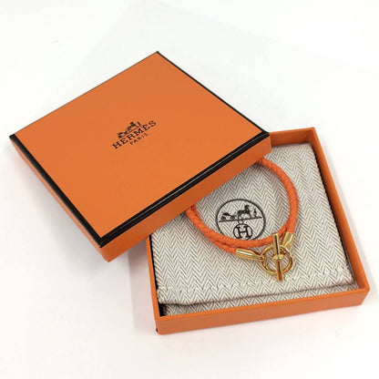 Hermes Glenan Double Tour Bracelet Orange Gold — view 7
