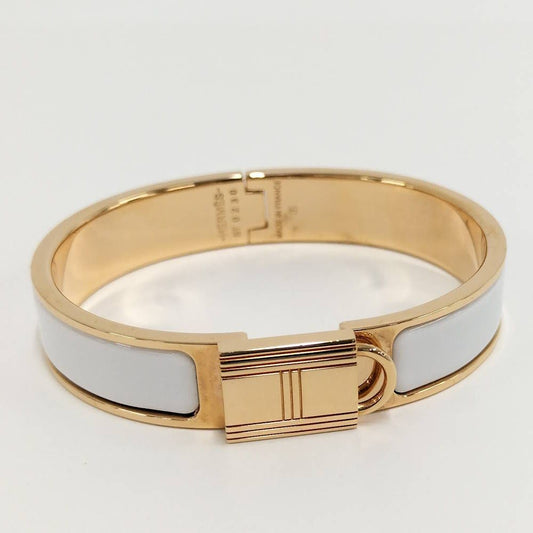 Hermes Clic Cadena PM Gold White Bracelet