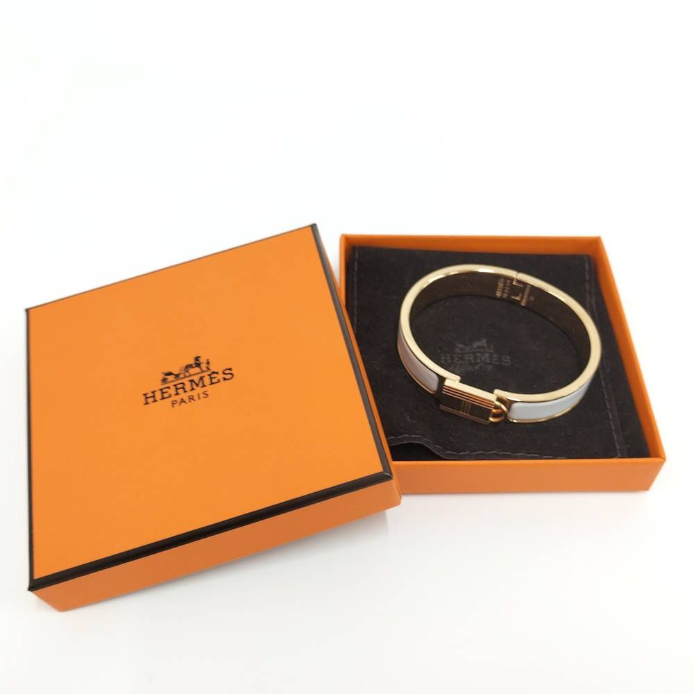 Hermes Clic Cadena PM Gold White Bracelet — view 8