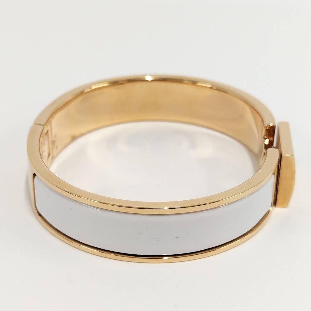 Hermes Clic Cadena PM Gold White Bracelet — view 4