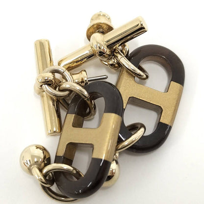 Hermes Surmer Earrings Buffalo Horn Gold Plated — view 8