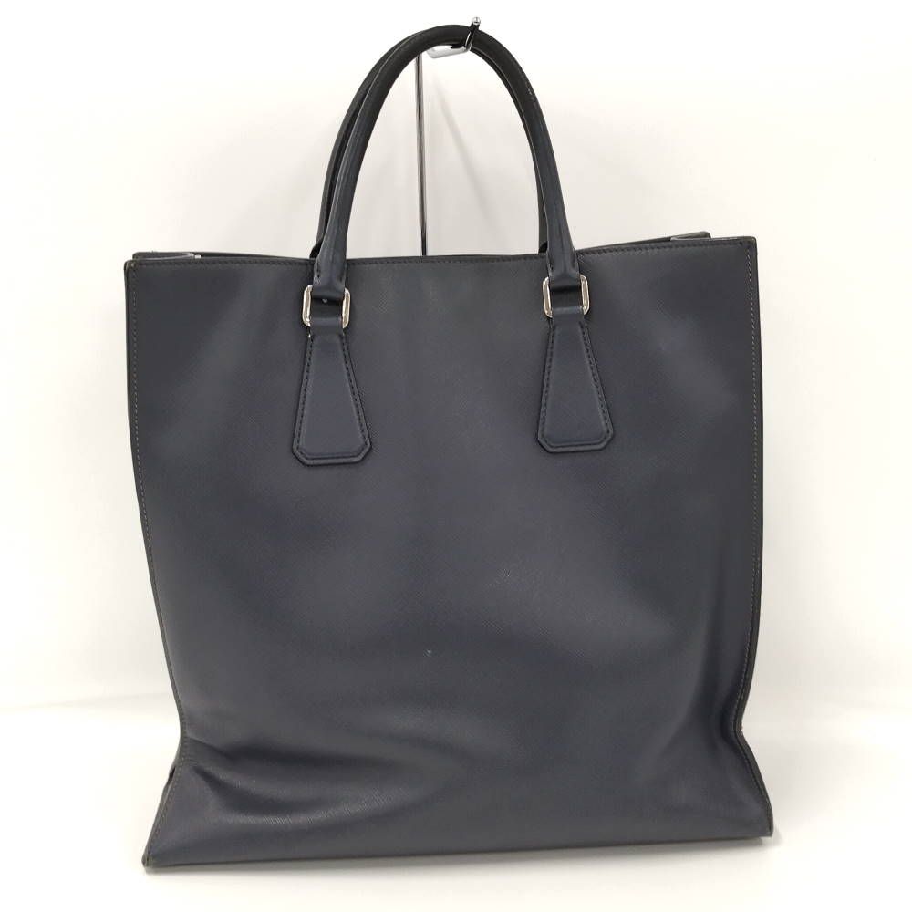 Prada Saffiano Handbag Leather Navy — view 2