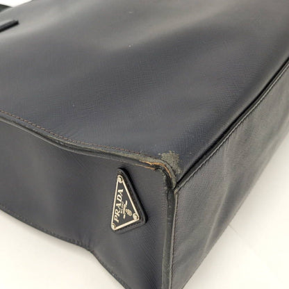 Prada Saffiano Handbag Leather Navy — view 7