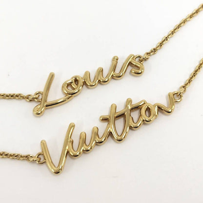 Louis Vuitton Necklace LV Script Plated Gold — view 3