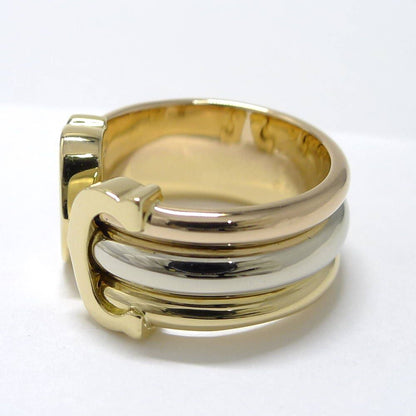 Cartier 2C Ring YG PG 18K White Gold Trinity — view 5