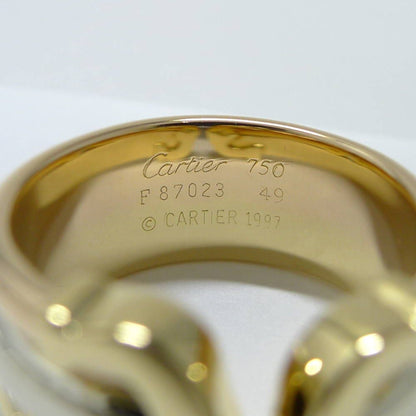 Cartier 2C Ring YG PG 18K White Gold Trinity — view 6
