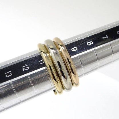 Cartier 2C Ring YG PG 18K White Gold Trinity — view 7