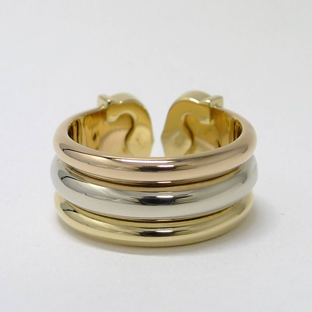 Cartier 2C Ring YG PG 18K White Gold Trinity — view 2