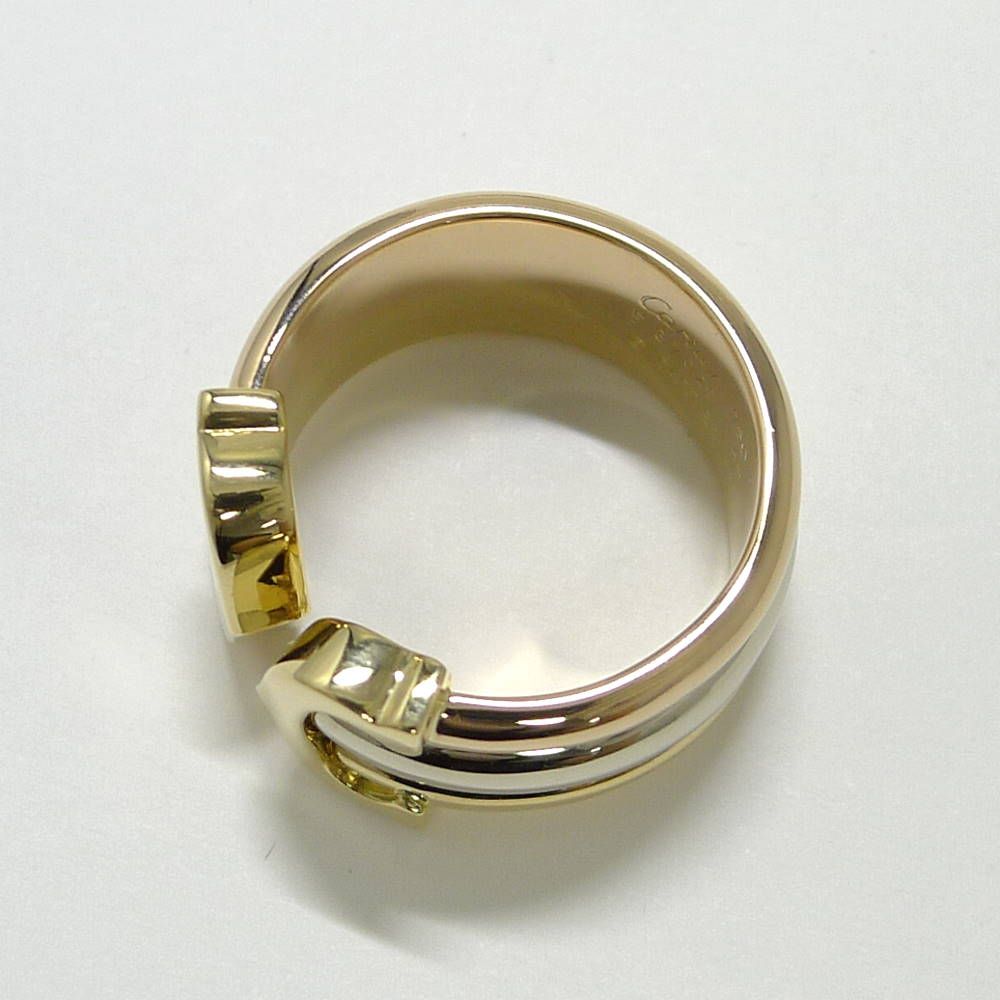 Cartier 2C Ring YG PG 18K White Gold Trinity — view 3