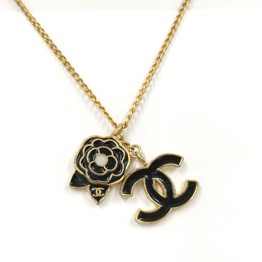 Chanel 02A CC Logo Camellia Necklace