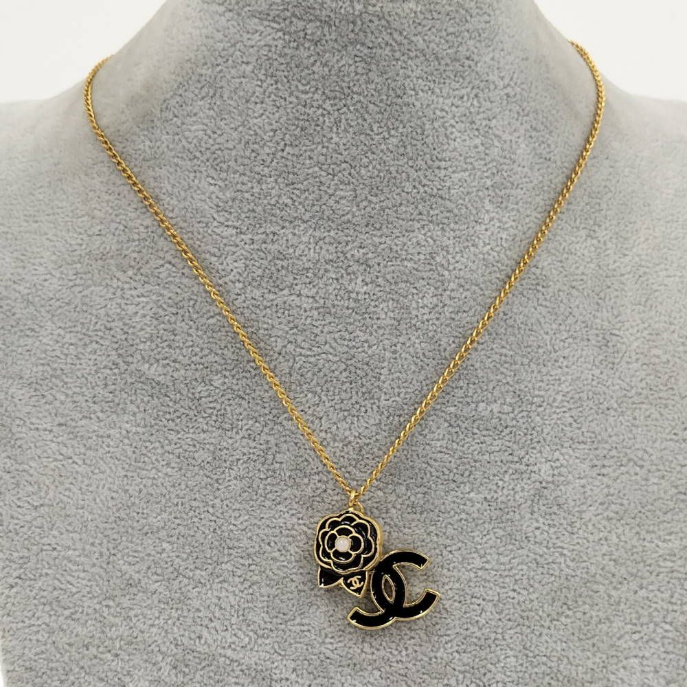 Chanel 02A CC Logo Camellia Necklace — view 7