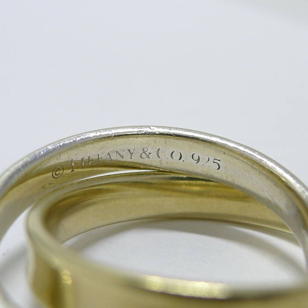 Tiffany & Co 1837 Circle Ring 18K Yellow Gold Silver — view 6