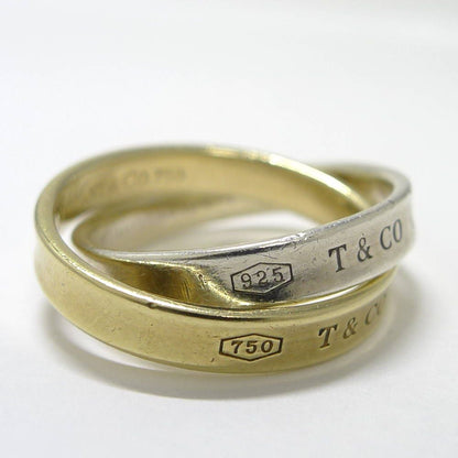 Tiffany & Co 1837 Circle Ring 18K Yellow Gold Silver — view 4