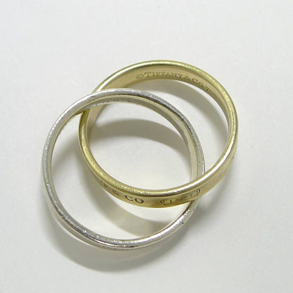 Tiffany & Co 1837 Circle Ring 18K Yellow Gold Silver — view 3