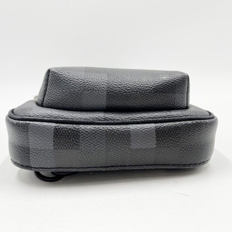 Louis Vuitton Belt Bag Avenue Black Damoflage Silver — view 3