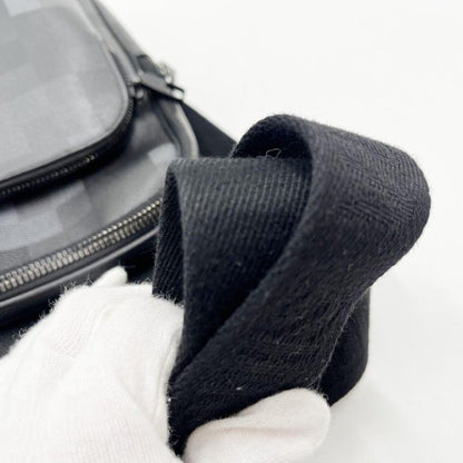 Louis Vuitton Belt Bag Avenue Black Damoflage Silver — view 5