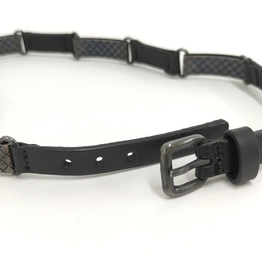 Bottega Veneta Bracelet Leather Black Silver — view 6