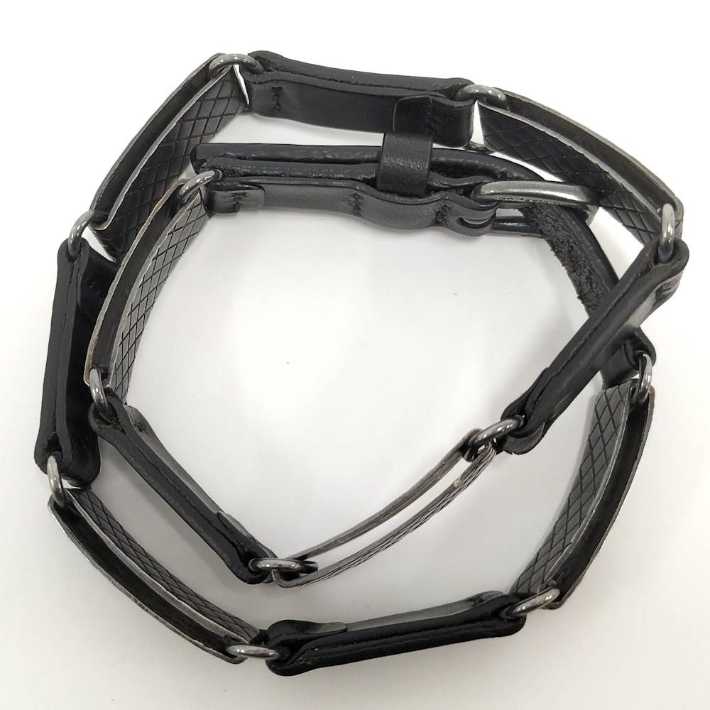Bottega Veneta Bracelet Leather Black Silver — view 5