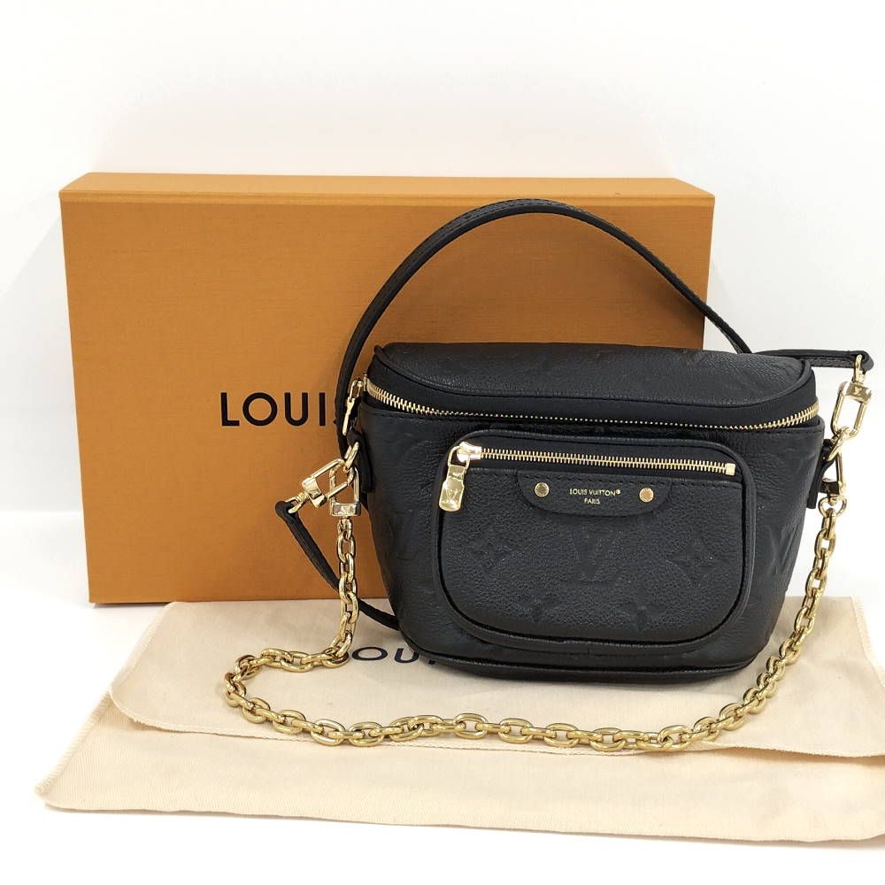 Louis Vuitton Mini Bum Bag Monogram Empreinte Black — view 8
