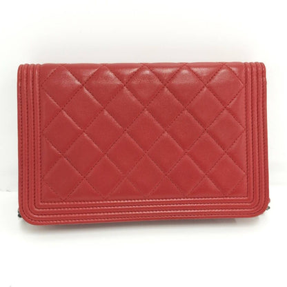 Chanel Boy Chain Wallet Lambskin Shoulder Bag — view 2