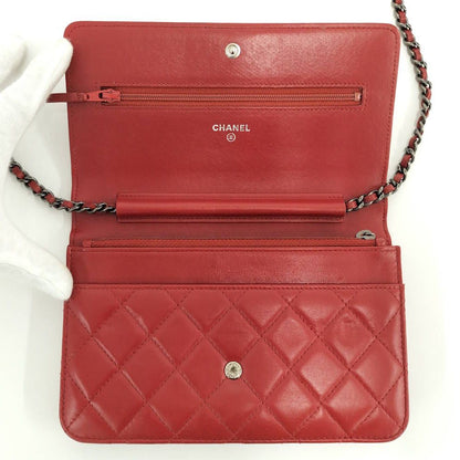 Chanel Boy Chain Wallet Lambskin Shoulder Bag — view 6