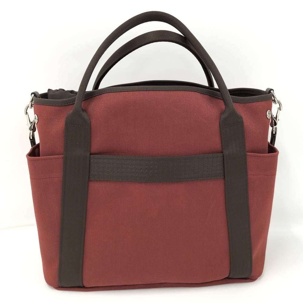 Hermes Sac de Panthere 2-Way Bag Canvas Bordeaux — view 2