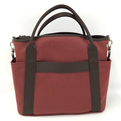 Hermes Sac de Panthere 2-Way Bag Canvas Bordeaux — view 2