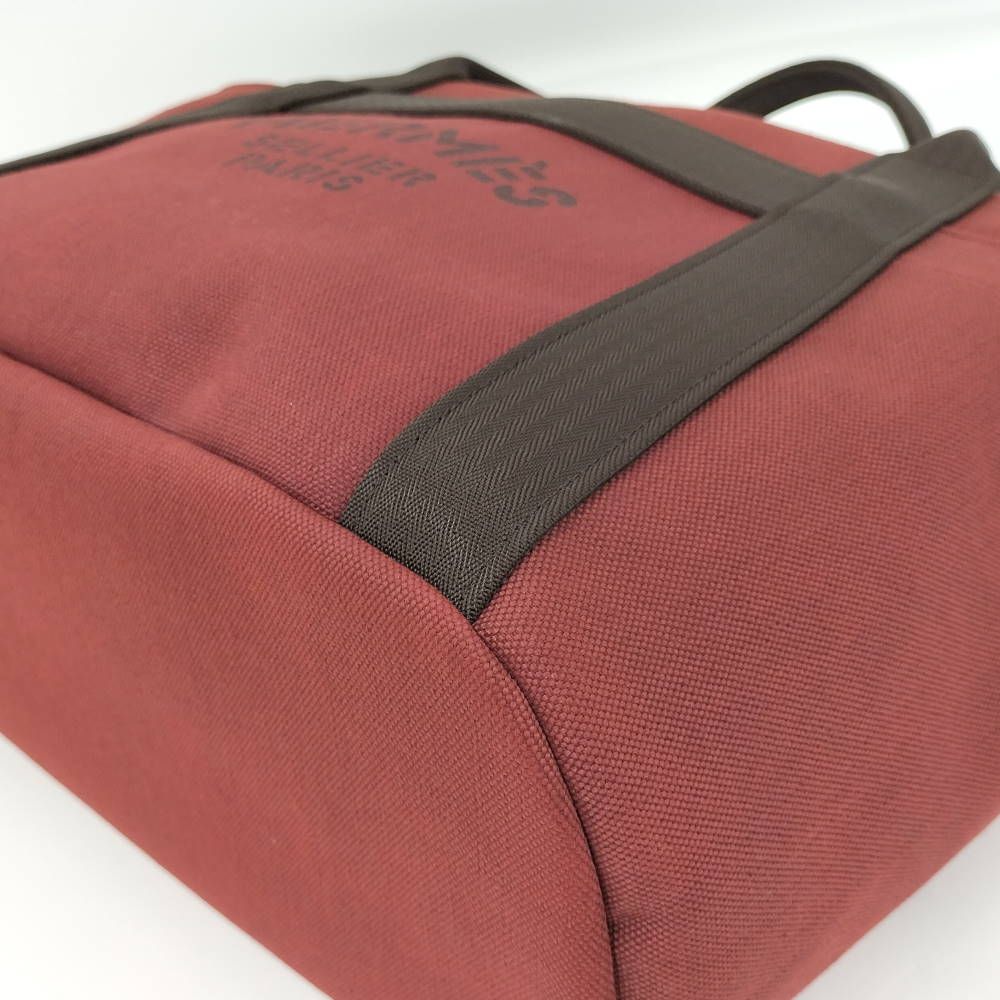 Hermes Sac de Panthere 2-Way Bag Canvas Bordeaux — view 3