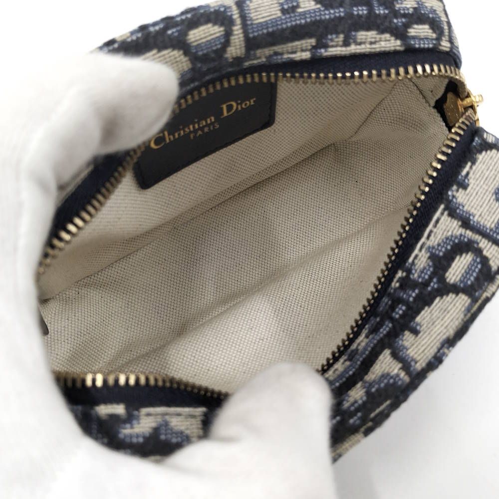 Dior Oblique Jacquard Waist Bag Canvas Navy — view 8