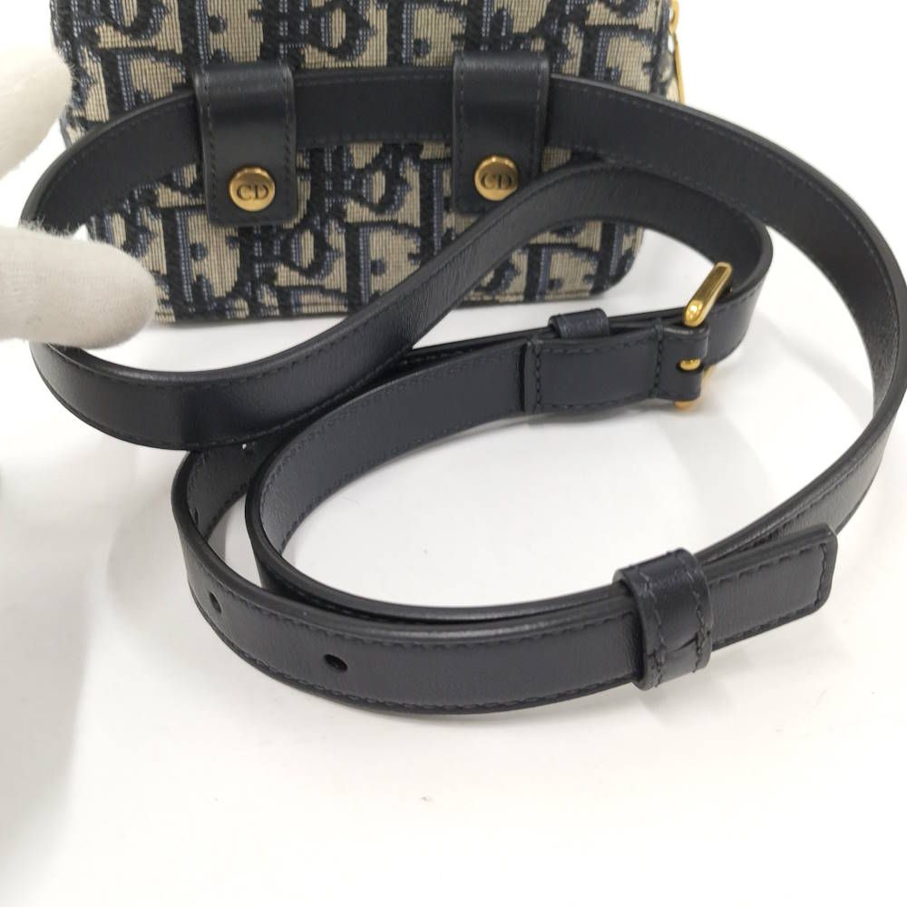 Dior Oblique Jacquard Waist Bag Canvas Navy — view 6