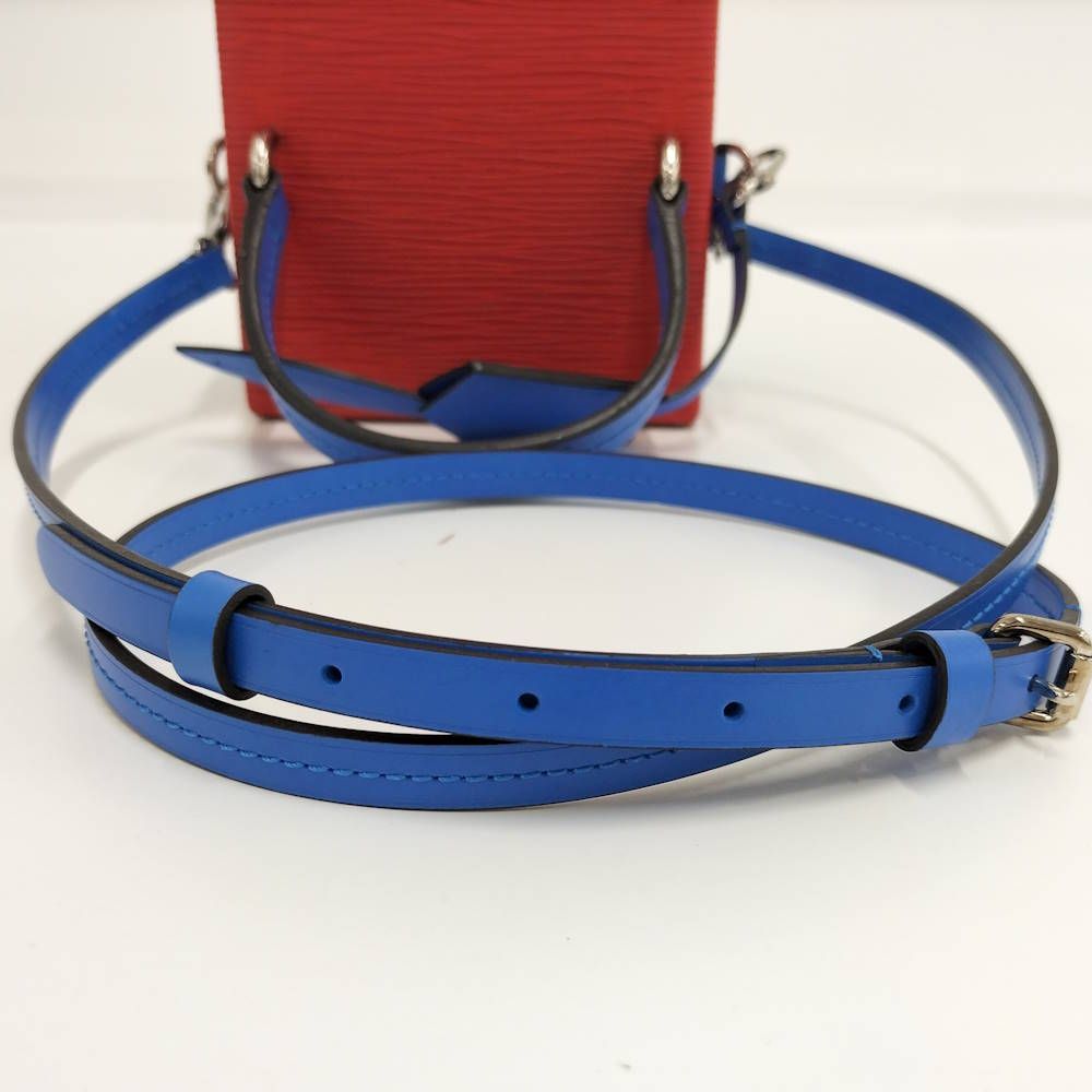 Louis Vuitton Bleecker Box 2-Way Bag Epi Red Navy Blue — view 7