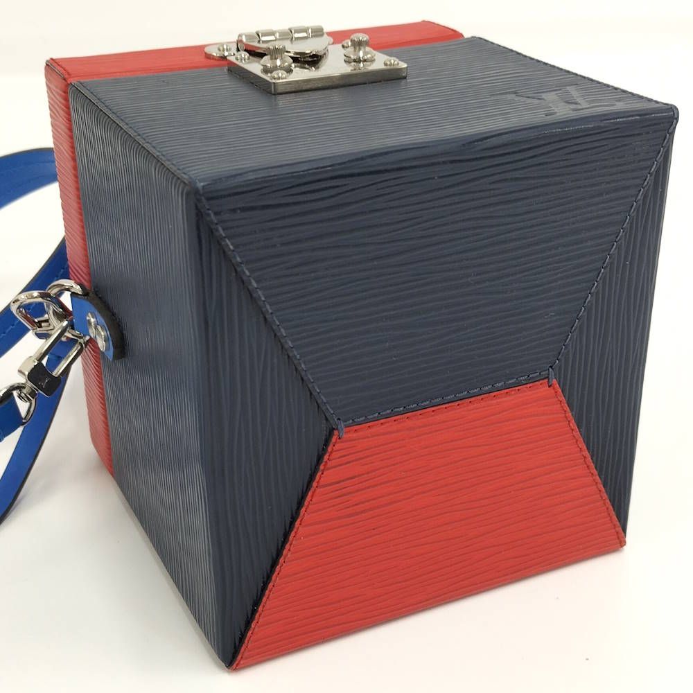 Louis Vuitton Bleecker Box 2-Way Bag Epi Red Navy Blue — view 4