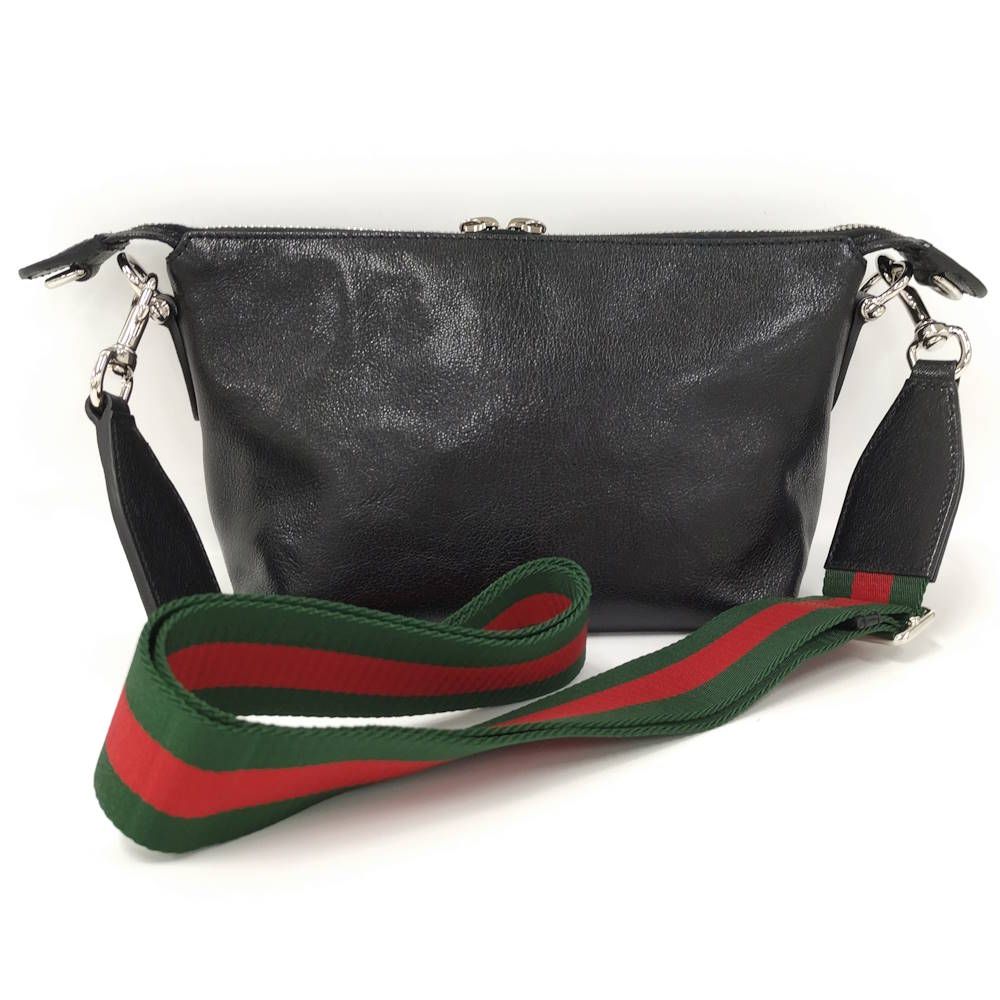 Gucci Shoulder Bag Brera Sherry Line Black Leather — view 2