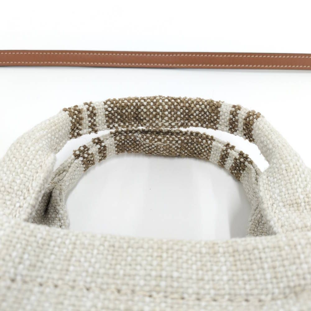 Celine Small Cabas Thais 2-Way Bag Canvas Beige — view 5