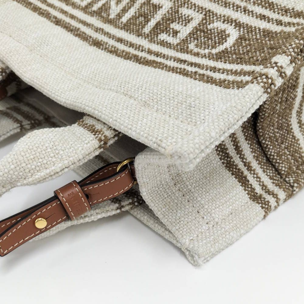 Celine Small Cabas Thais 2-Way Bag Canvas Beige — view 7