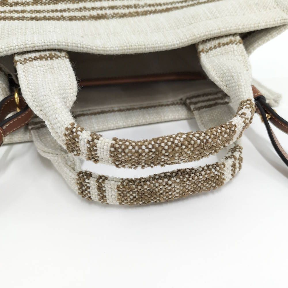 Celine Small Cabas Thais 2-Way Bag Canvas Beige — view 4